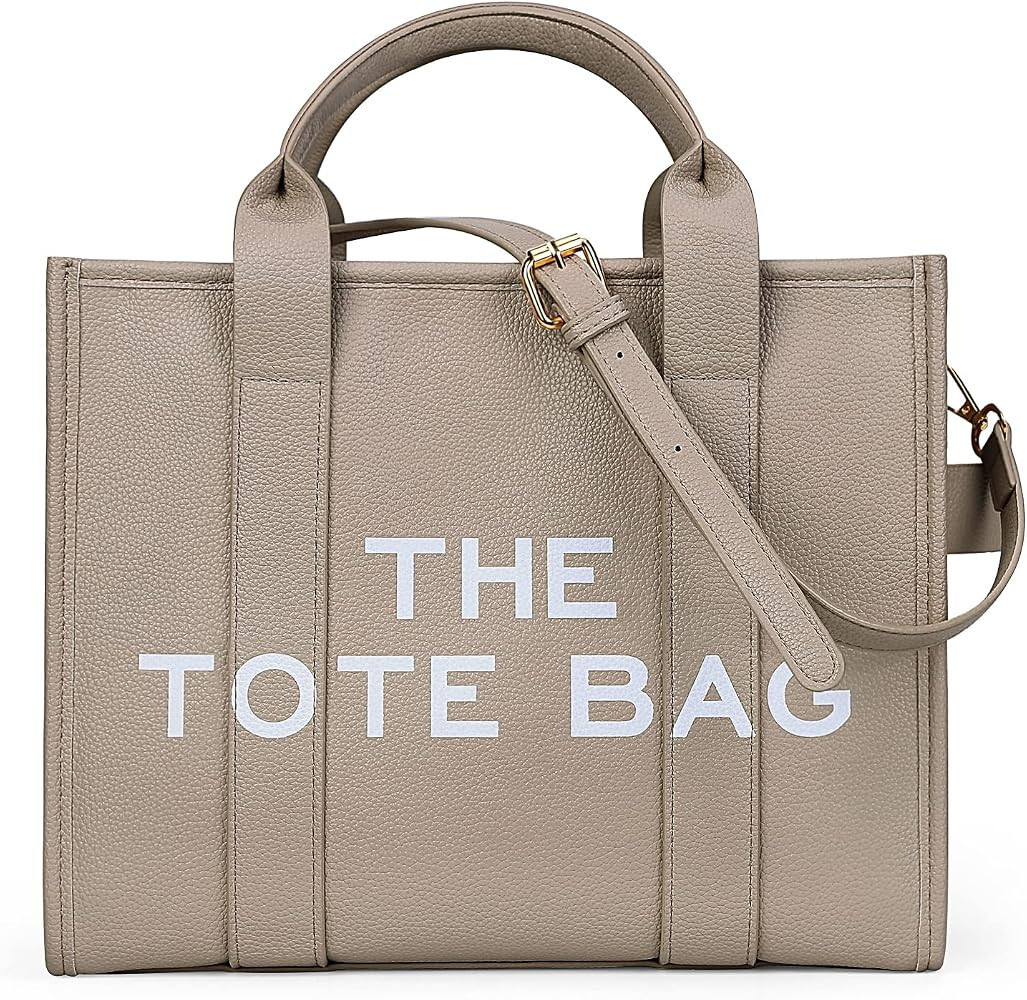 JQWSVE The Tote Bags for Women Handbag Tote Purse with Zipper PU Leather Crossbody Bag for Office... | Amazon (US)