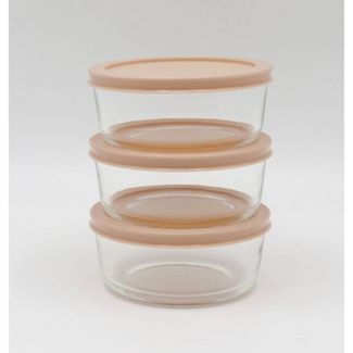 2 Cup 3pk Round Glass Food Storage Container Set - Room Essentials™ | Target