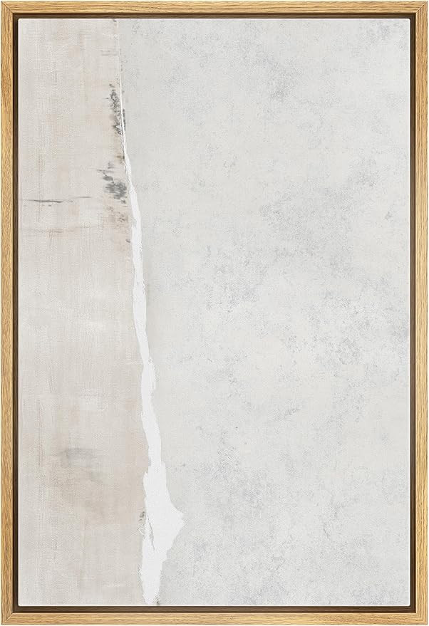 SIGNWIN Framed Canvas Print Wall Art Gray Tan Watercolor Pastel Color Field Abstract Shapes Illus... | Amazon (US)