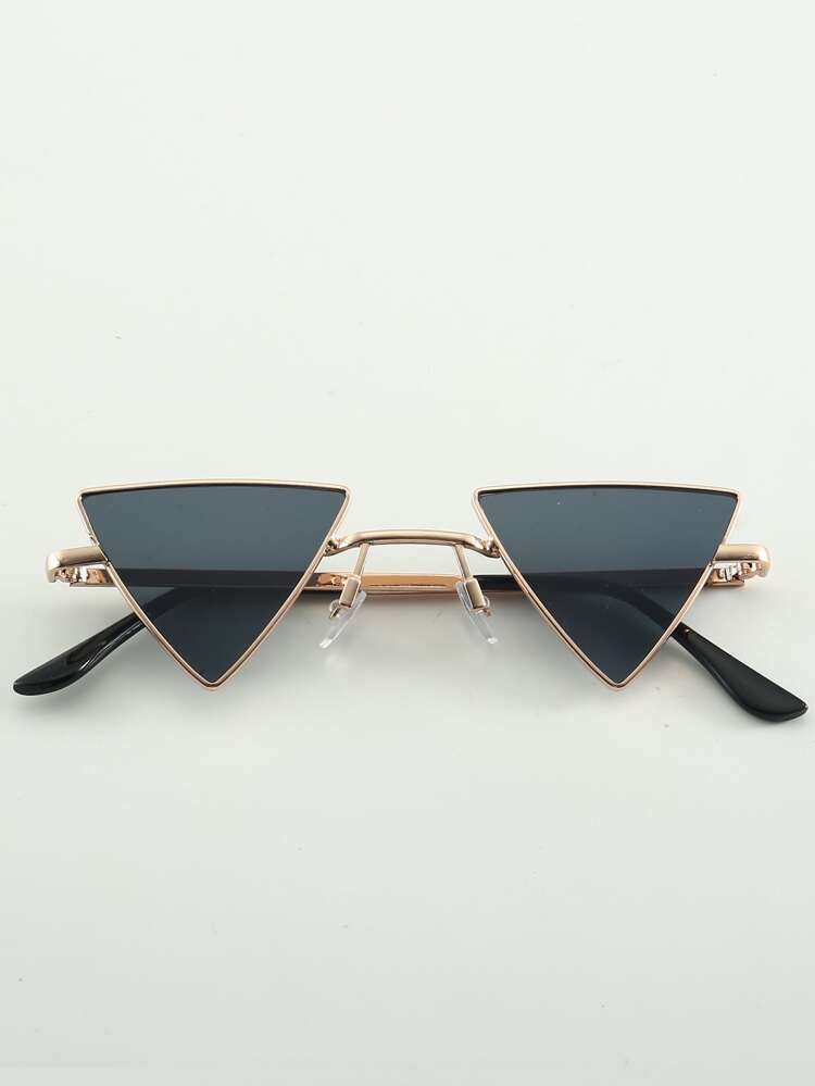 Metal Frame Triangle Lens Sunglasses | SHEIN