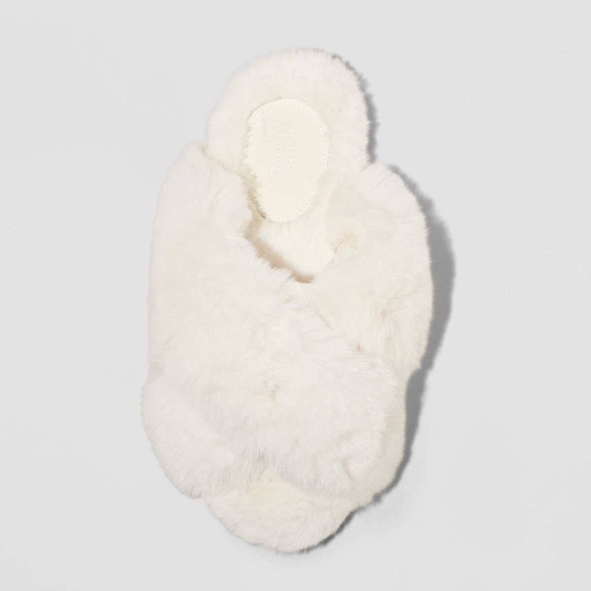 Women's Paris Crossband Faux Fur Slippers - Stars Above™ | Target