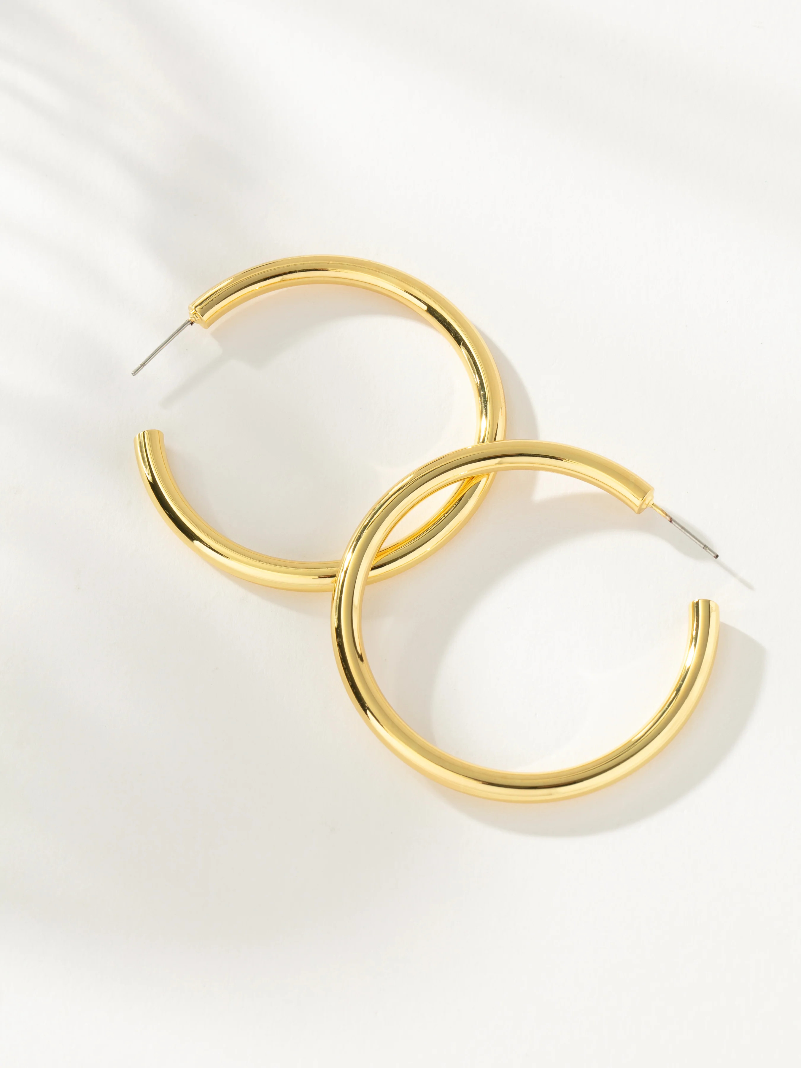 Classic Thick Gold Hoop Earrings | Uncommon James