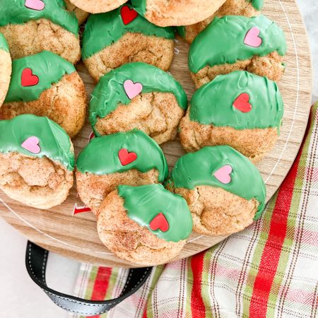 Always down for a festive cookie, like these Soft and Chewy Grinch Style Snickerdoodle Cookies.

Grabbed the small round tray from Target in the Dollar Zone area 😆❤️

#baking #hosting 

#LTKHoliday #LTKSeasonal #LTKGiftGuide