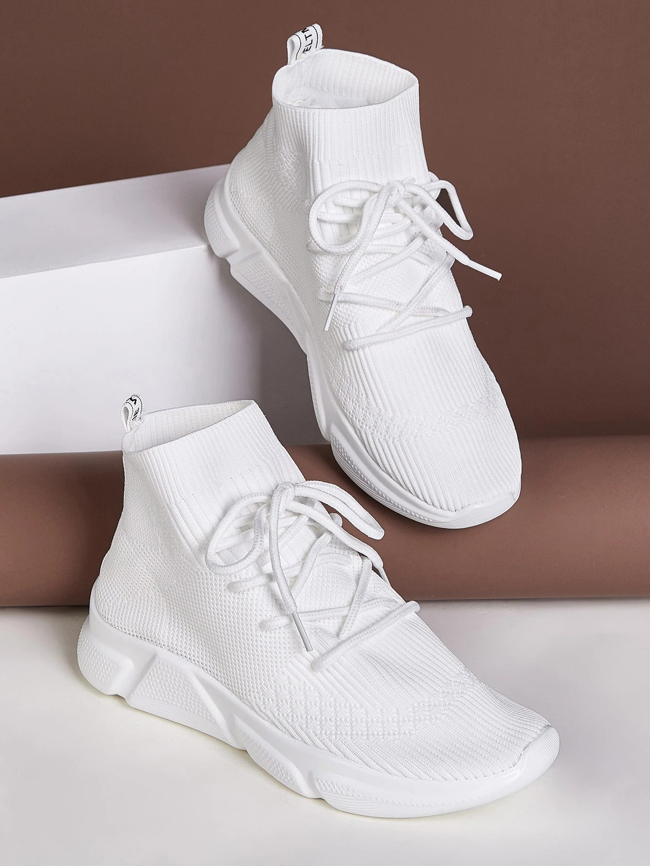 Lace-up Front Wide Fit Sneakers | SHEIN