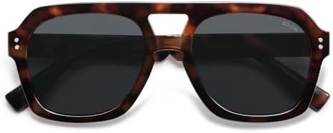 SOJOS Retro Thick Polarized Aviator Sunglasses for Women Men, Large Trendy Bold Square Pilot Shad... | Amazon (US)