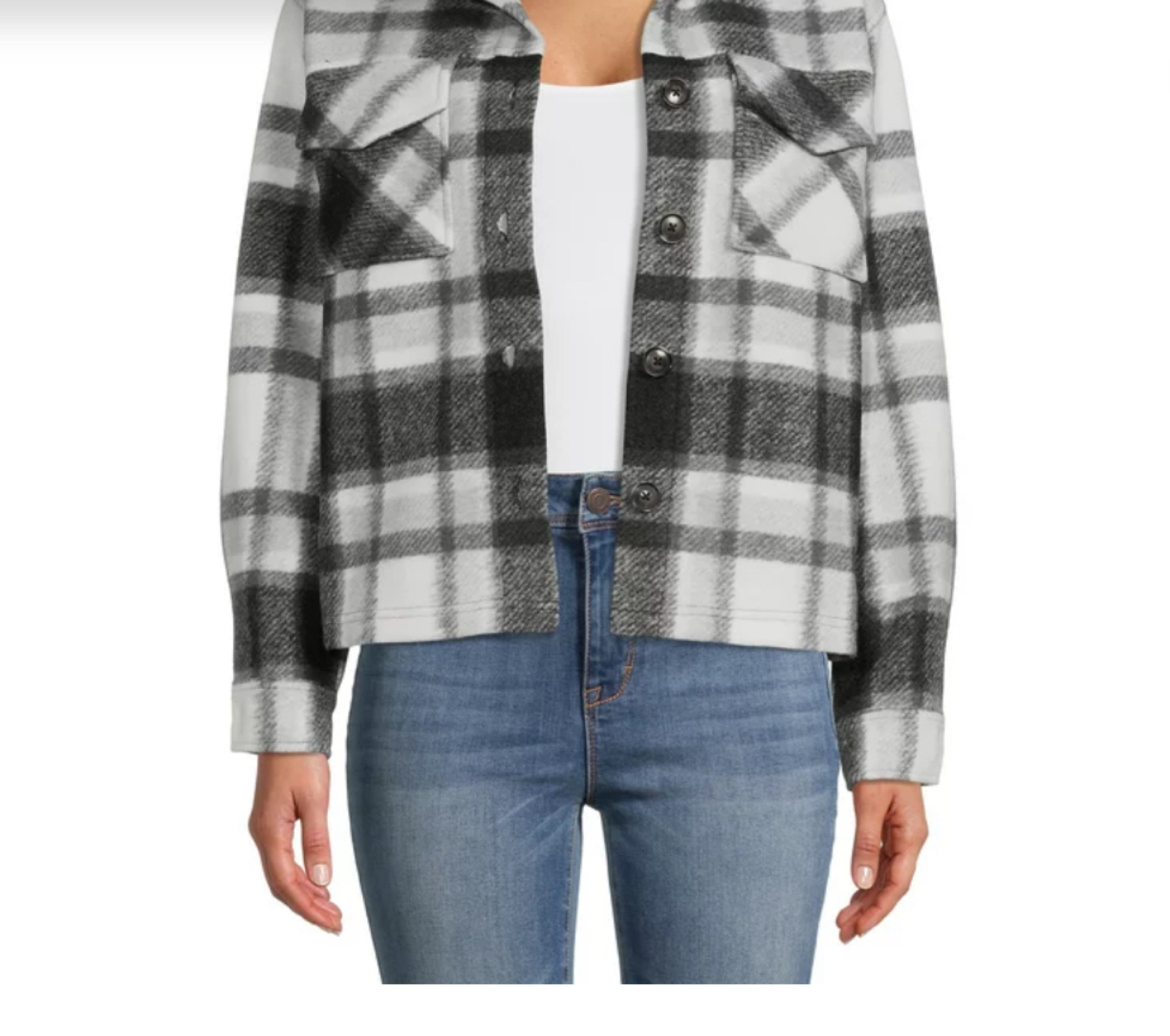 Love a good shacket and this one is cropped and cozy. 

#LTKover40