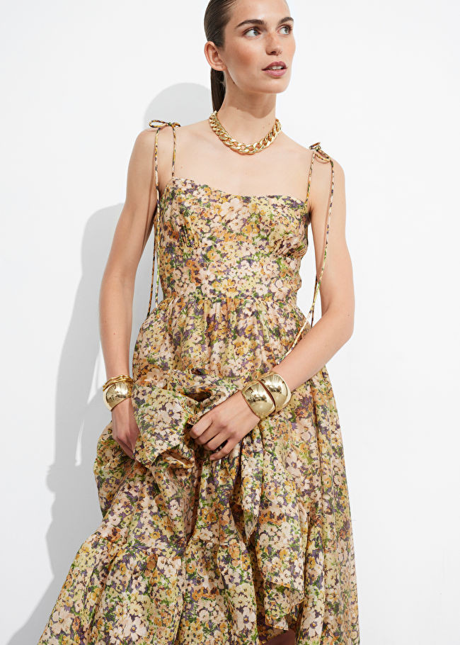 Strappy Ruffled Midi Dress | & Other Stories (EU + UK)