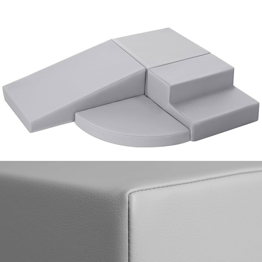 4-Piece PU Leather Baby Foam Climbing Blocks for Toddlers - Soft Play Climbing Toys for Toddlers ... | Amazon (US)