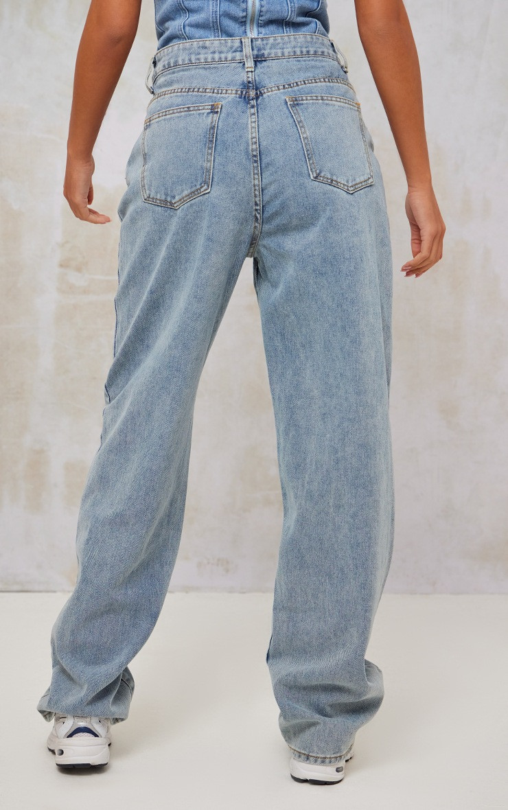 Tall Vintage Bleach Wash High Waist Baggy Boyfriend Jean | PrettyLittleThing UK