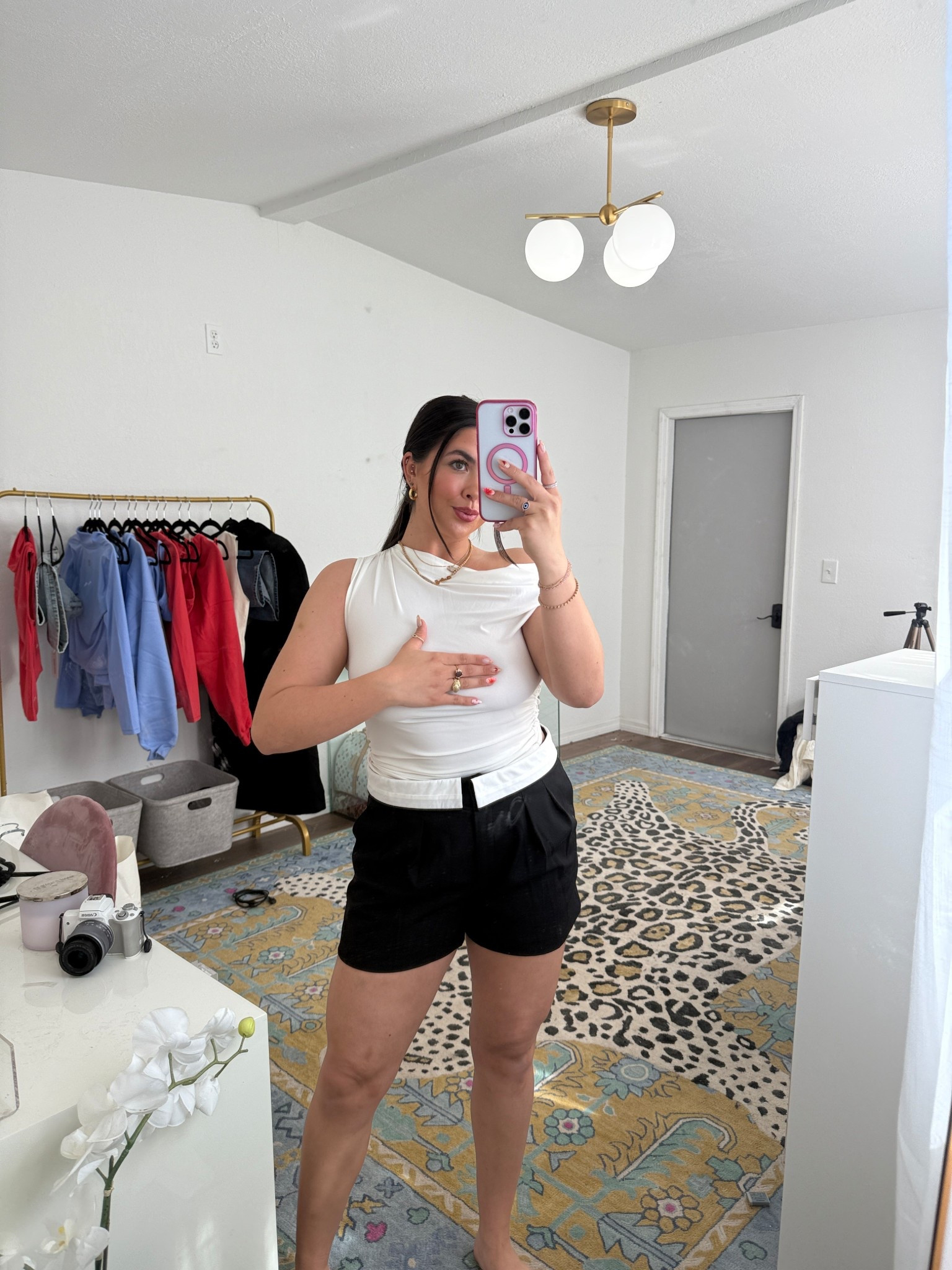 Love this top with these black with white trim pleated shorts!!! Size M In top and a 6 in the shorts! 

Both pieces from ARITZIA!

#LTKSpringSale #LTKFindsUnder100 #LTKStyleTip