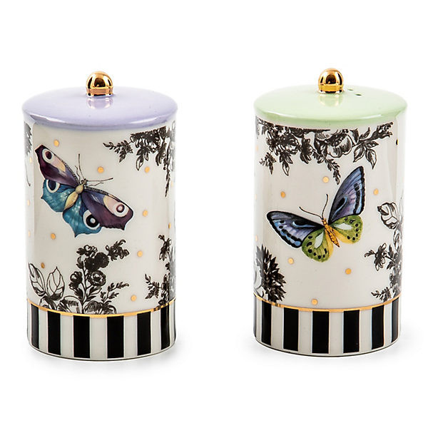 MacKenzie-Childs Butterfly Toile Salt & Pepper Set | MacKenzie-Childs