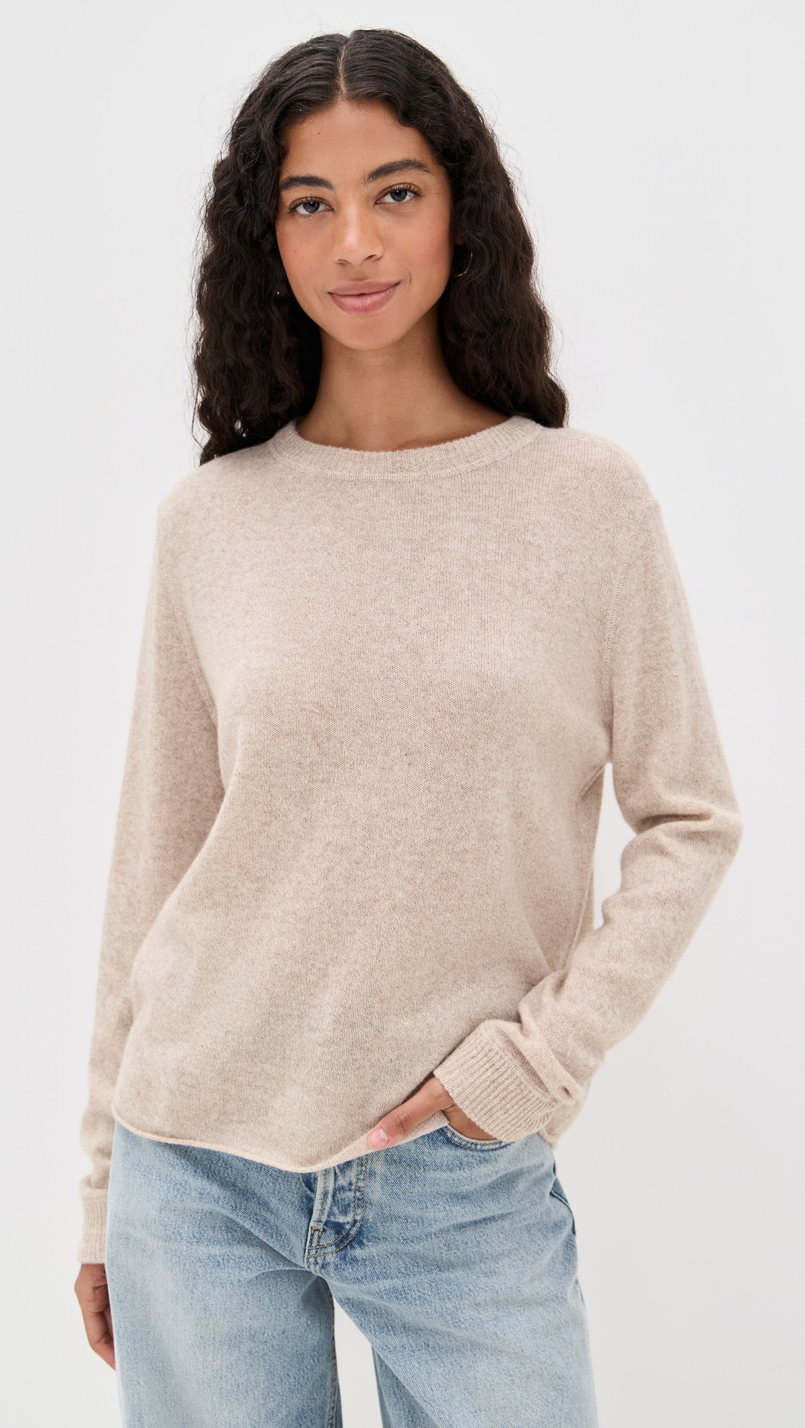 Reformation Cashmere Boyfriend Sweater Barley XS | Shopbop