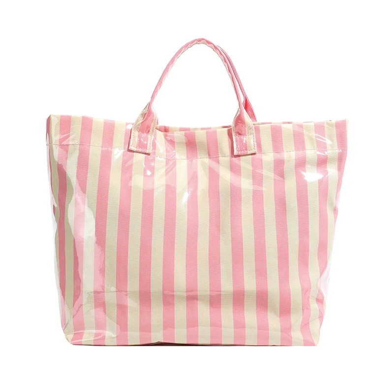 Striped Tote Bag for Women Large Work Totes Plaid Pool Handbag Letter Print Trendy Slouchy Beach ... | Walmart (US)