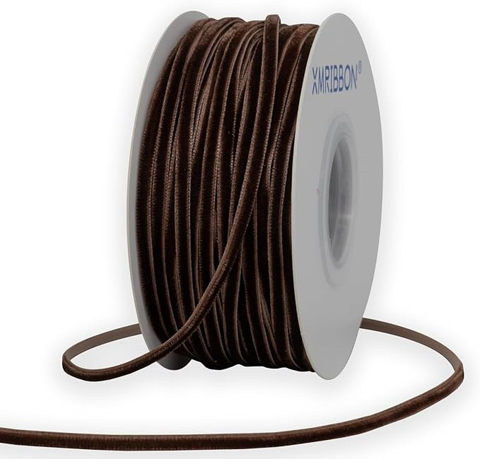 Coffee Velvet Ribbon 1/8 Inch Velvet Ribbon Thin Ribbon for Wedding Invitations, Gift Wrapping, a... | Amazon (US)
