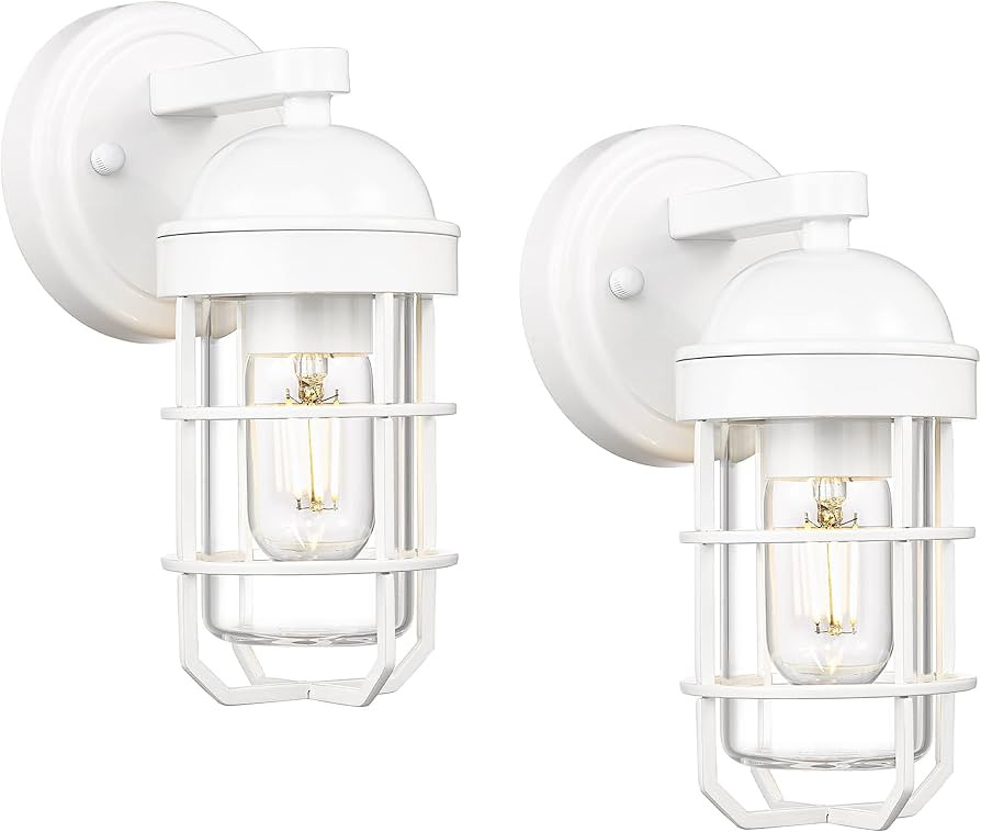 Emliviar Modern Outdoor Wall Lighting for House Front Porch, 2 Pack Industrial Exterior Wall Ligh... | Amazon (US)