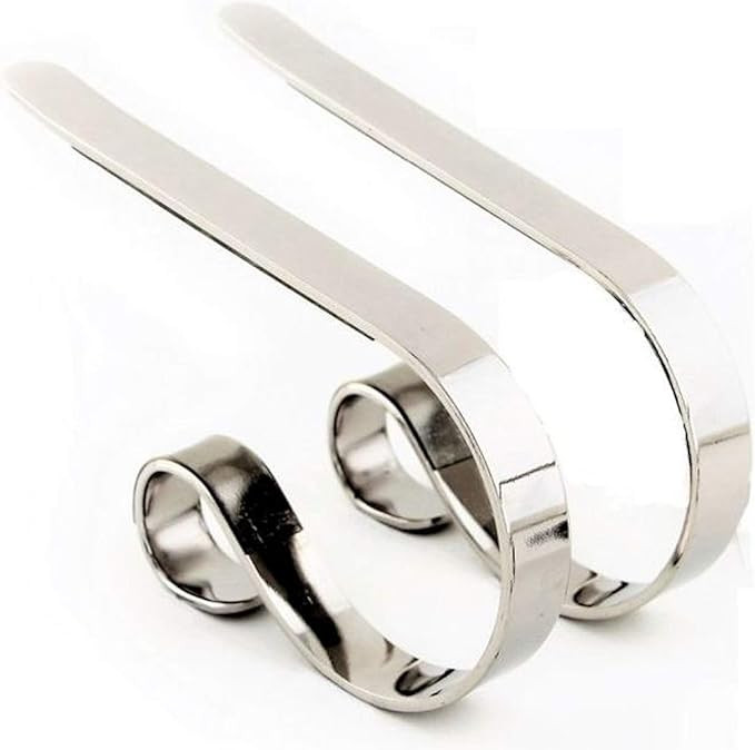 Haute Decor The Original MantleClip Stocking Holder - 2 Pack (Silver) | Amazon (US)