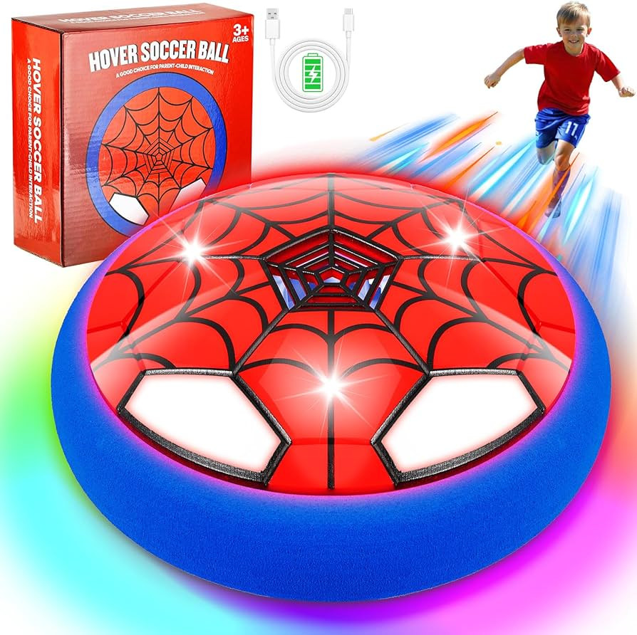 Indoor Hover Soccer Ball,Light-Up Toys for Boys Ages 5-7,6-8,8-12, Fun LED Football Game Toy with... | Amazon (US)