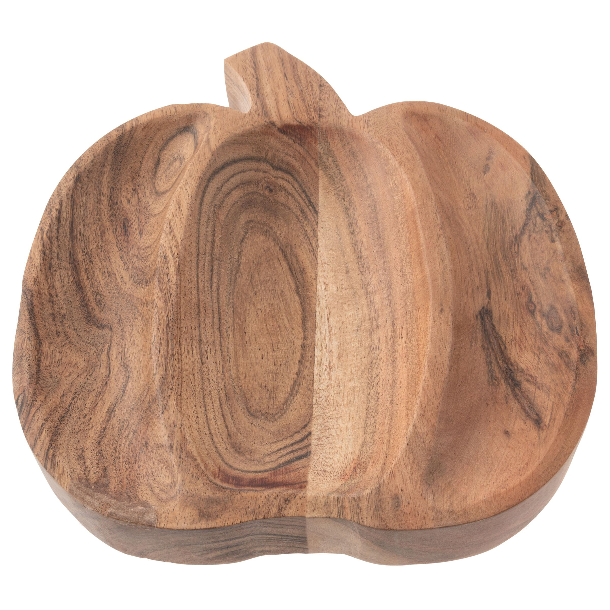 Karma, Acacia Wood Shaped Serving Bowl, Shaped Wooden Compartment Divided, Wood Accent-Plates Div... | Amazon (US)