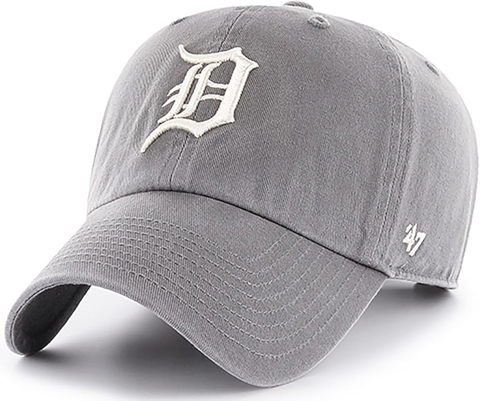 47 Brand MLB Dark Gray Team Color Primary Logo Clean Up Adjustable Strap Baseball Dad Hat Cap, Ad... | Amazon (US)