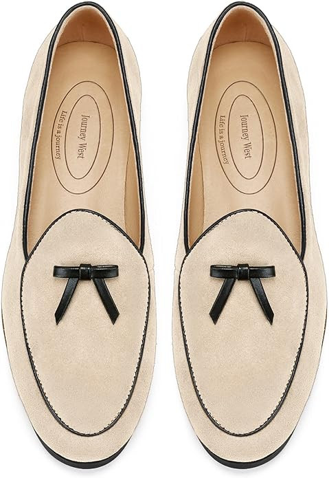 Journey West Suede Tassel Loafer for Women Slip-on Belgian Penny Loafers Shoes for Women in Many ... | Amazon (US)