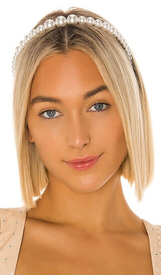Marta Pearl Headband in Pearl | Revolve Clothing (Global)