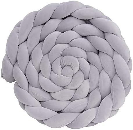 Crisschirs Cushion Soft Knot Pillow Handmade Soft Cushion Decor for Bedroom (Gray) | Amazon (US)