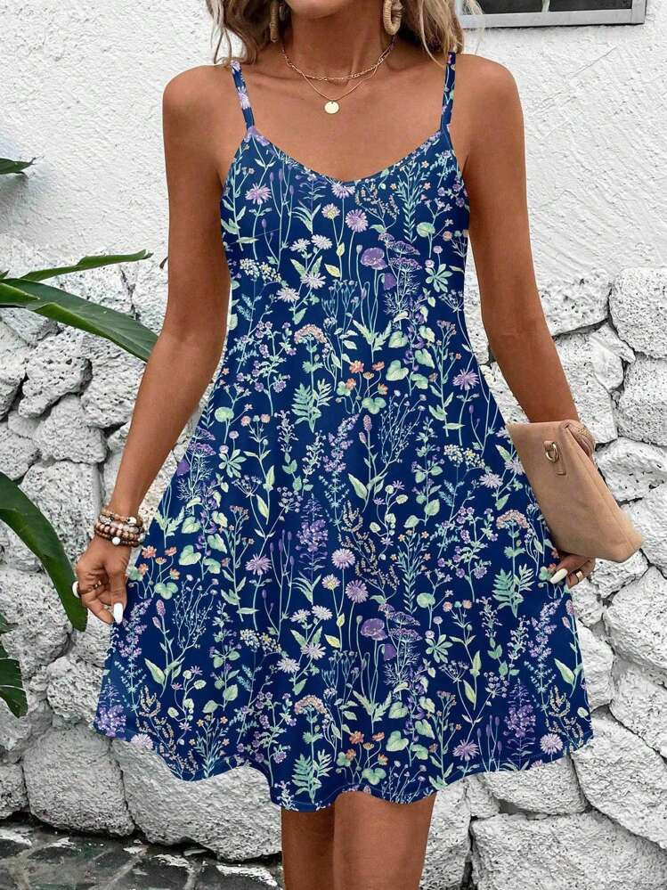 SHEIN LUNE Women Casual Printed Mini Dress, Suitable For Autumn & Winter,Bohemian Clothes Vacatio... | SHEIN