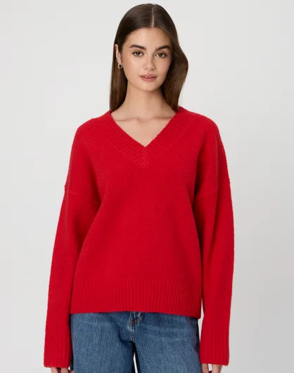 Cosy V Neck Knit Jumper | Glassons (Australia)