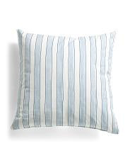 Made In Usa 22x22 Cotton Floral Striped Two Sided Pillow | TJ Maxx