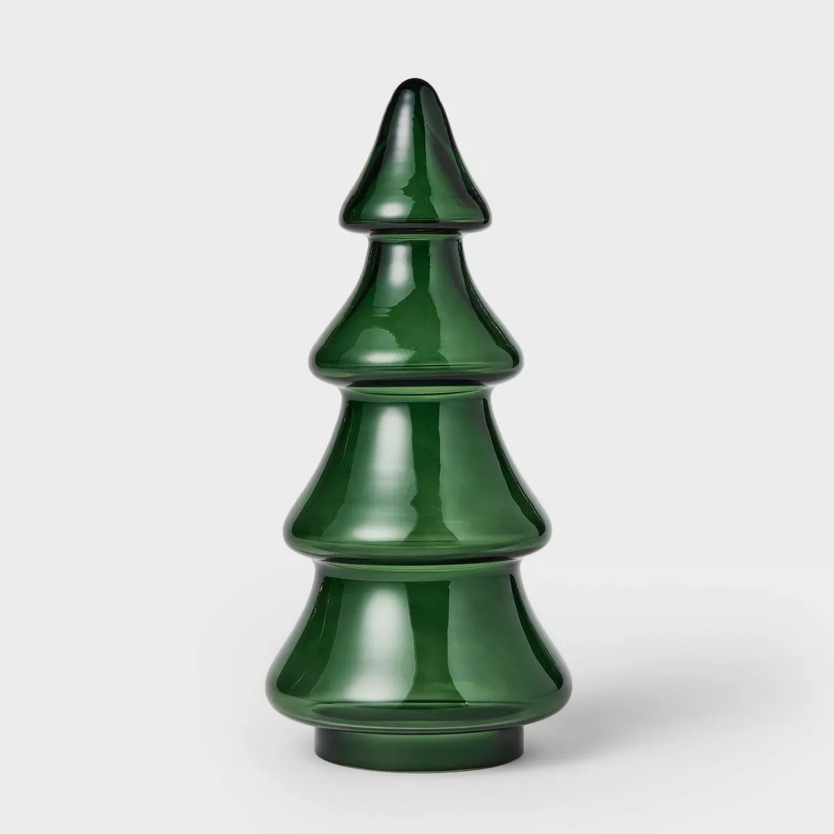 Tiered Glass Tree Ornament Green - Threshold™ designed with Studio McGee | Target