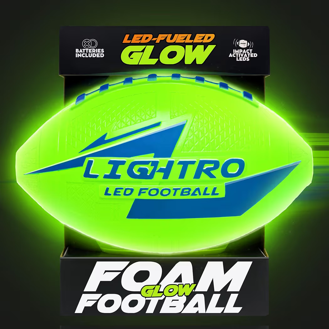 LIGHTRO - Soft Foam Glow in The Dark Football - 8" Youth Size - Super Bright LEDs - Batteries Inc... | Amazon (US)