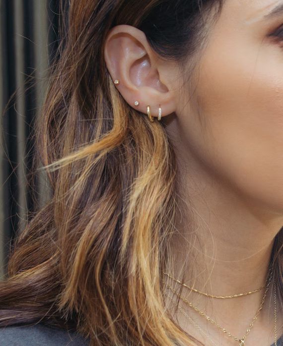 Small Gold Hoop Earrings Gold Huggie Earrings Small Hoop Earrings Silver Small Hoop Earrings Rose... | Etsy (US)