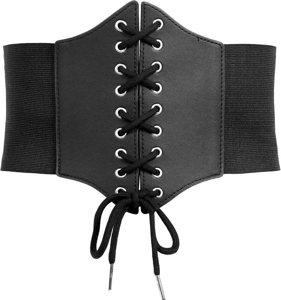 Spooktacular Creations Halloween Lace-Up Black Corset Waist Belt for Adult Women, Renaissance Tie... | Amazon (US)
