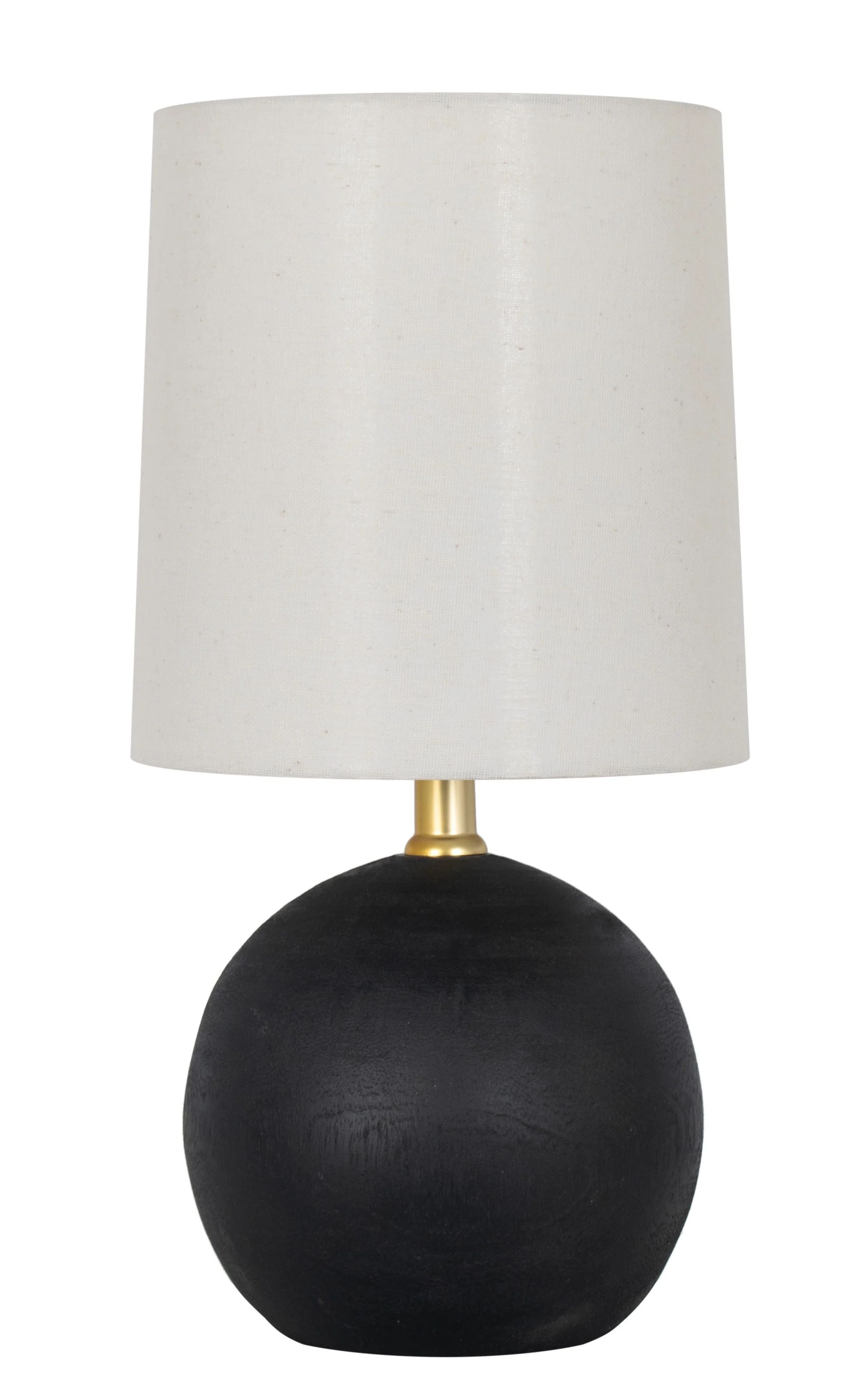 12.5 inch Mainstays Mini Black Wood Ball Lamp | Walmart (US)