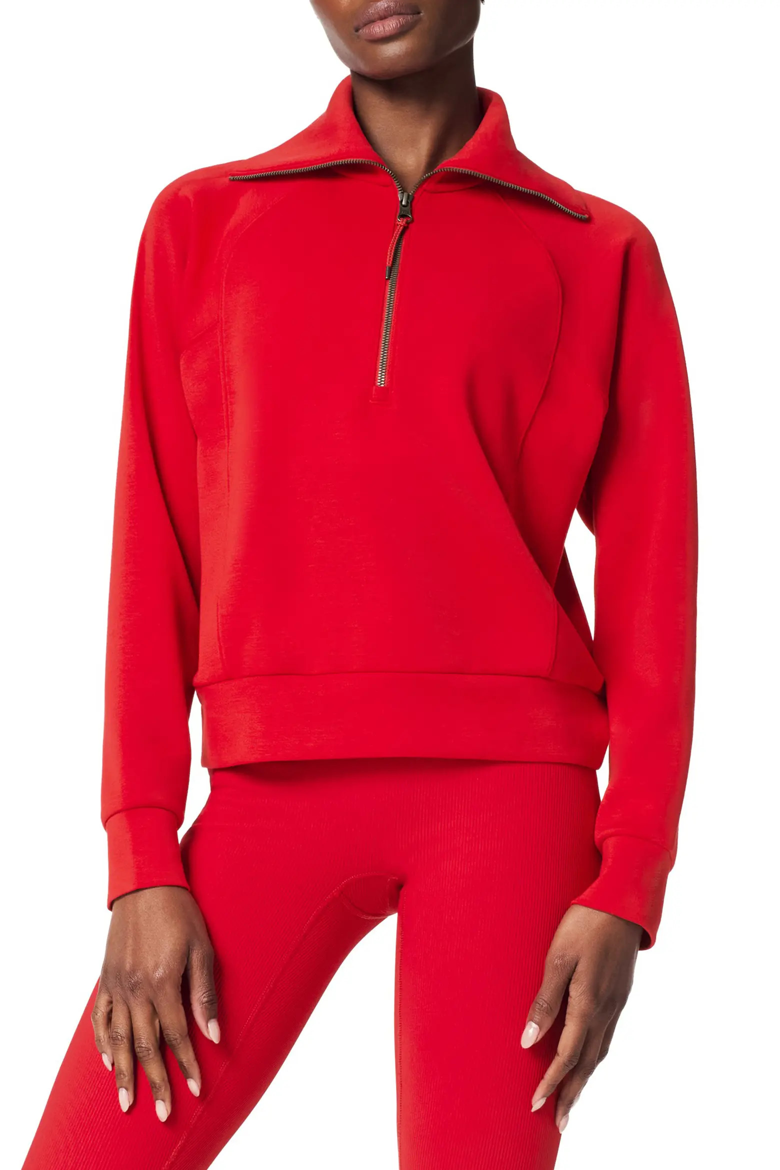 SPANX\u00ae AirEssentials Half Zip Sweatshirt (Women) | Nordstrom | Nordstrom
