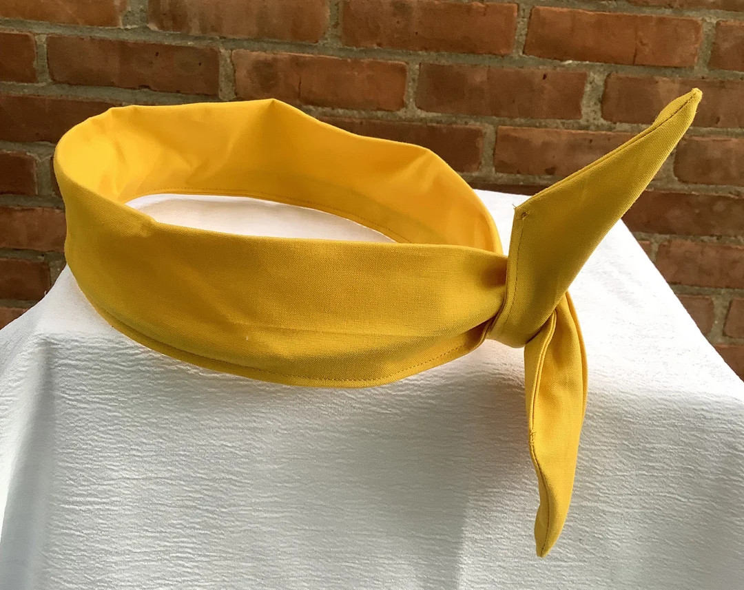 Yellow Wire Hair Wrap, Yellow Headband, Wire Headband, Head Scarf, Boho Hair Twist, Retro Hair Wr... | Etsy (US)