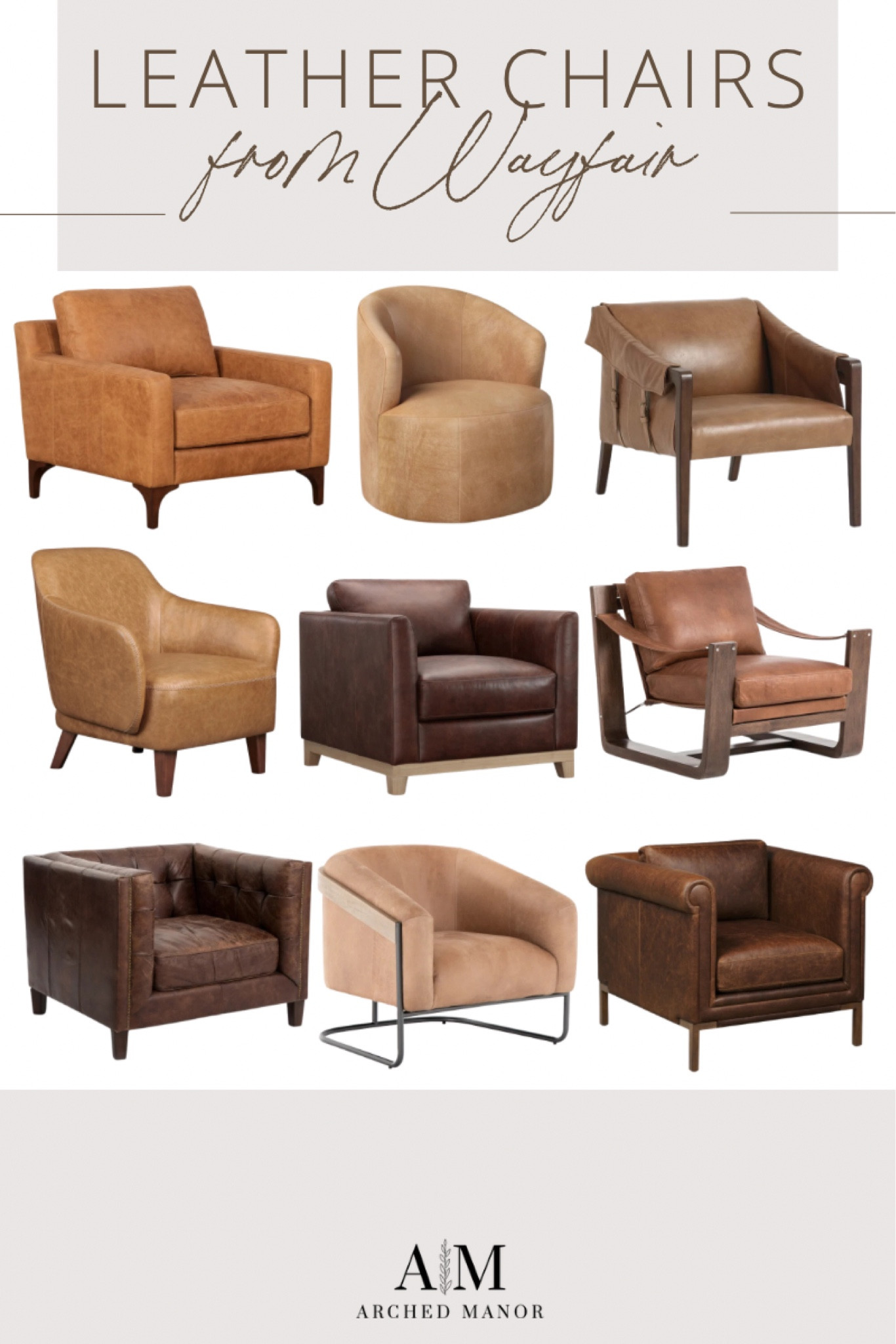 A roundup of our favorite leather chairs all from @wayfair! 

#wayfair #wayfairpartner

#LTKStyleTip #LTKHome