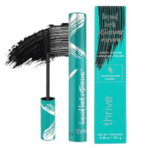 Thrive Mascara Liquid Lash Extensions Mascara, Lengthening, Volumizing & Curling No Clumping (Black) | Amazon (US)