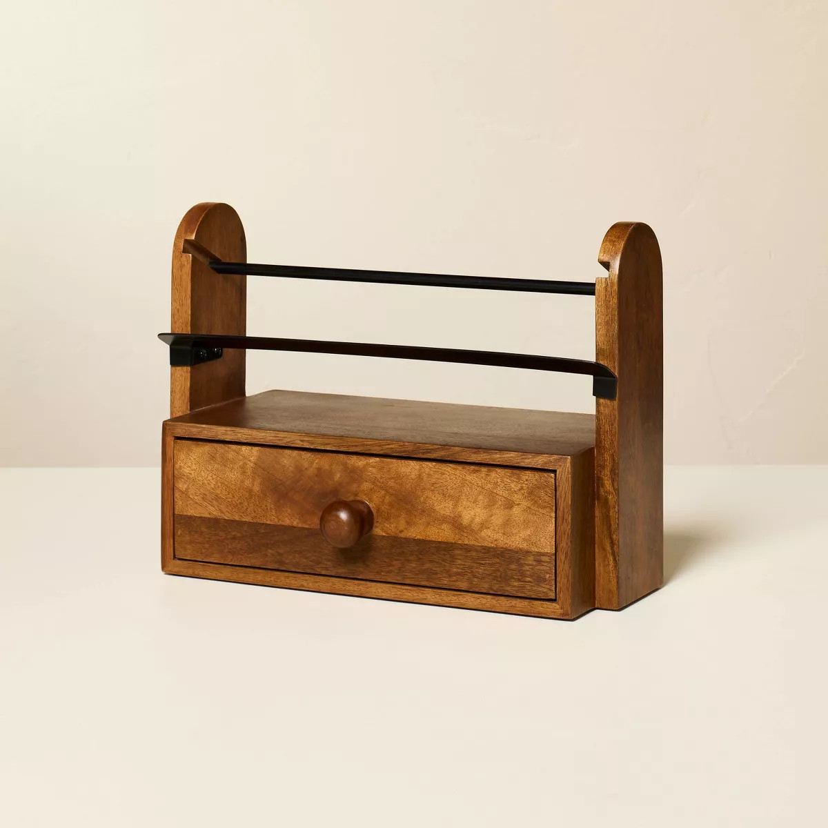 Ribbon Spool Holder with Supply Drawer Brown/Black - Hearth & Hand™ with Magnolia | Target