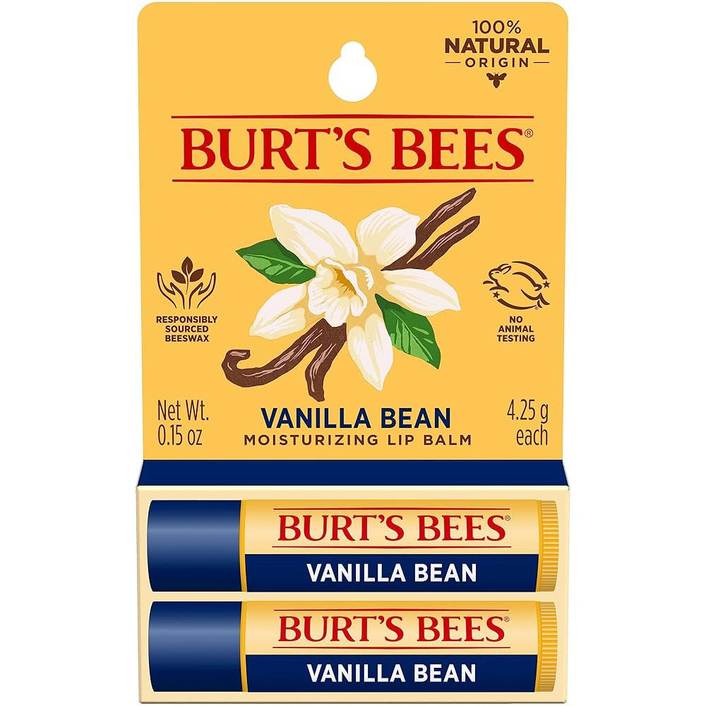 Burt's Bees Lip Balm - Vanilla Bean, Lip Moisturizer With Responsibly Sourced Beeswax, Tint-Free,... | Amazon (US)