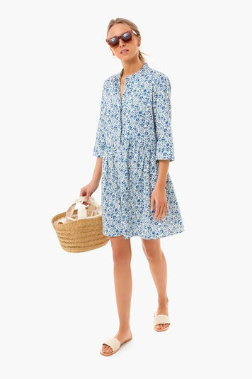 Bluebell Ditsy Floral Royal Shirt Dress | Tuckernuck (US)