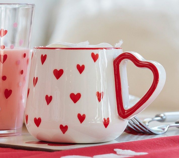 Love Bug Ceramic Hearts Kid Mug | Pottery Barn Kids