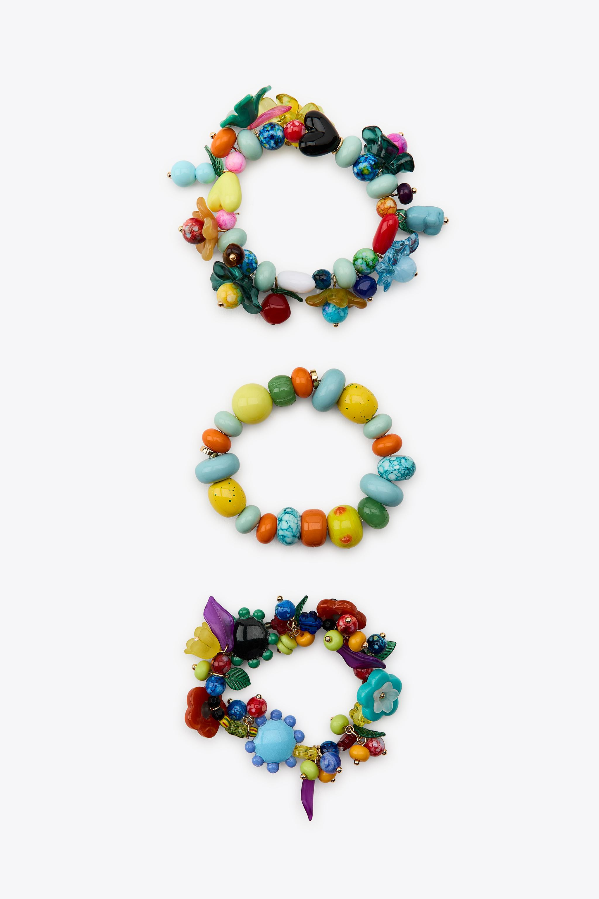 MULTICOLOR BEADED BRACELET PACK | Zara US
