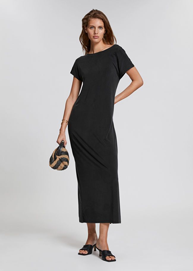 Loose-Fit Cupro Jersey Dress | & Other Stories US