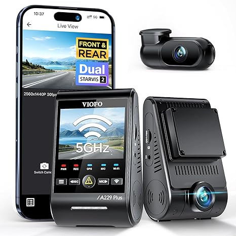 VIOFO A229 Plus Dash Cam Front and Rear, Dual STARVIS 2 Sensors, 2 Channel HDR, 1440P+1440P Voice... | Amazon (US)