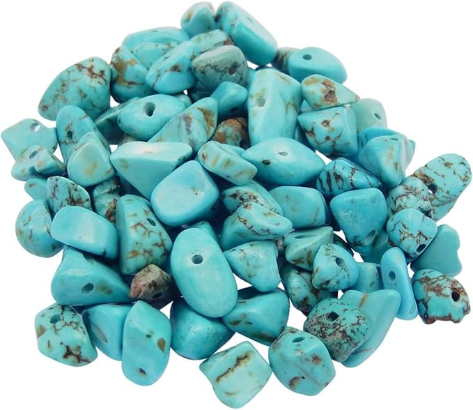 Julie Wang 450PCS Turquoise Irregular Chip Stone Beads 5-8mm Gemstones Crystal Loose Bead for Jew... | Amazon (US)