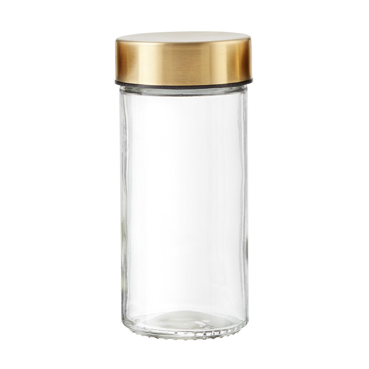 The Container Store 3 oz. Glass Spice Jar Gold | The Container Store