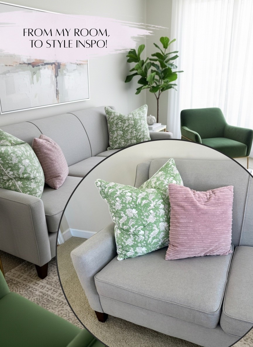 
💚 The pillowcases are 100% cotton, from a husband and wife run small business. They have so many patterns, colors, and sizes to choose from. They wash well too!

🤍 I got suggestions online and found the perfect pillow inserts for these! Linked below. 

🎍☕️🍷
The drink and snack tray is a beautiful bamboo with lots of adjustment options and it doesn’t use pressure to clip onto my couch (no worries about it causing damage!). This has been working so well for my needs!

🪴 the plant is a new Amazon finds! 😅 my youngest would destroy a real plants so we have to wait on those a bit longer

Living room design, interior design, bright living room, living room decor, support small businesses, shop small business, home decor, cotton pillows, green and pink decor, Amazon finds 

#LTKSeasonal #LTKSaleAlert #LTKHome