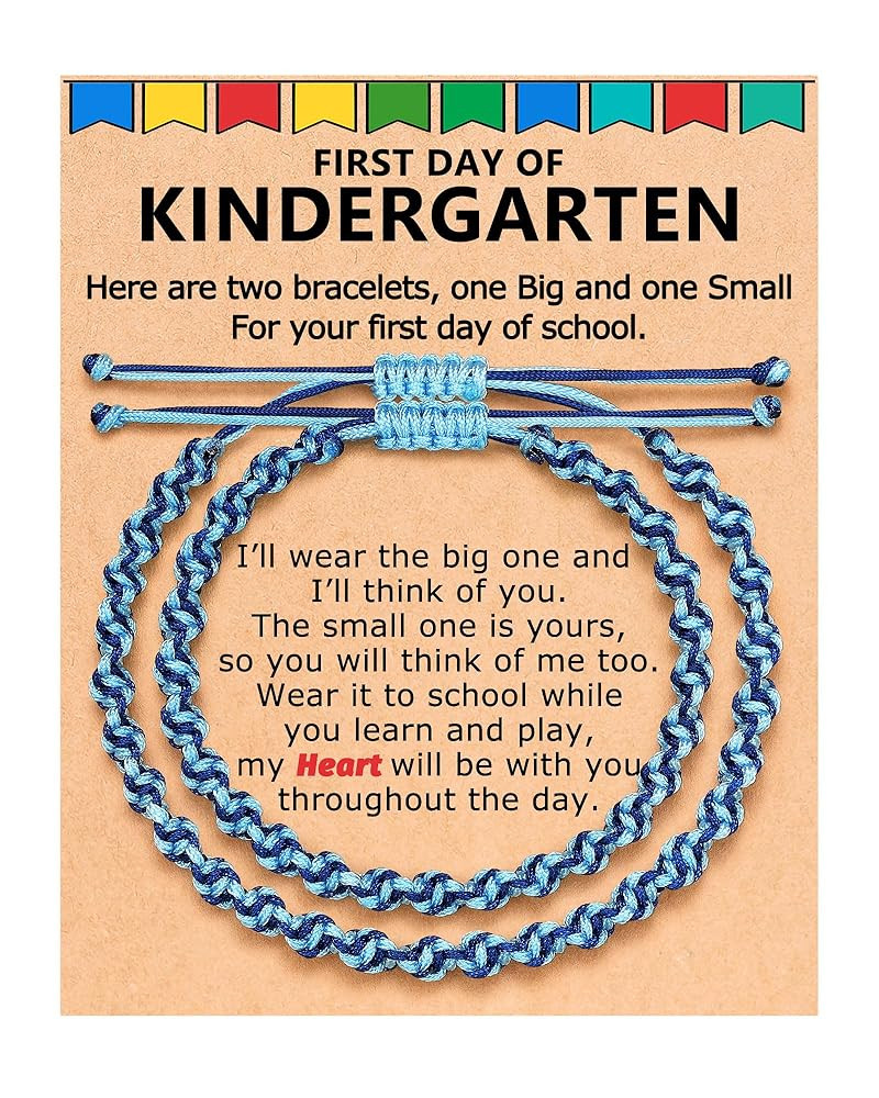 First Day of Kindergarten/Preschool Bracelet Mommy and Me, Mother Son Back to School Gifts | Amazon (US)