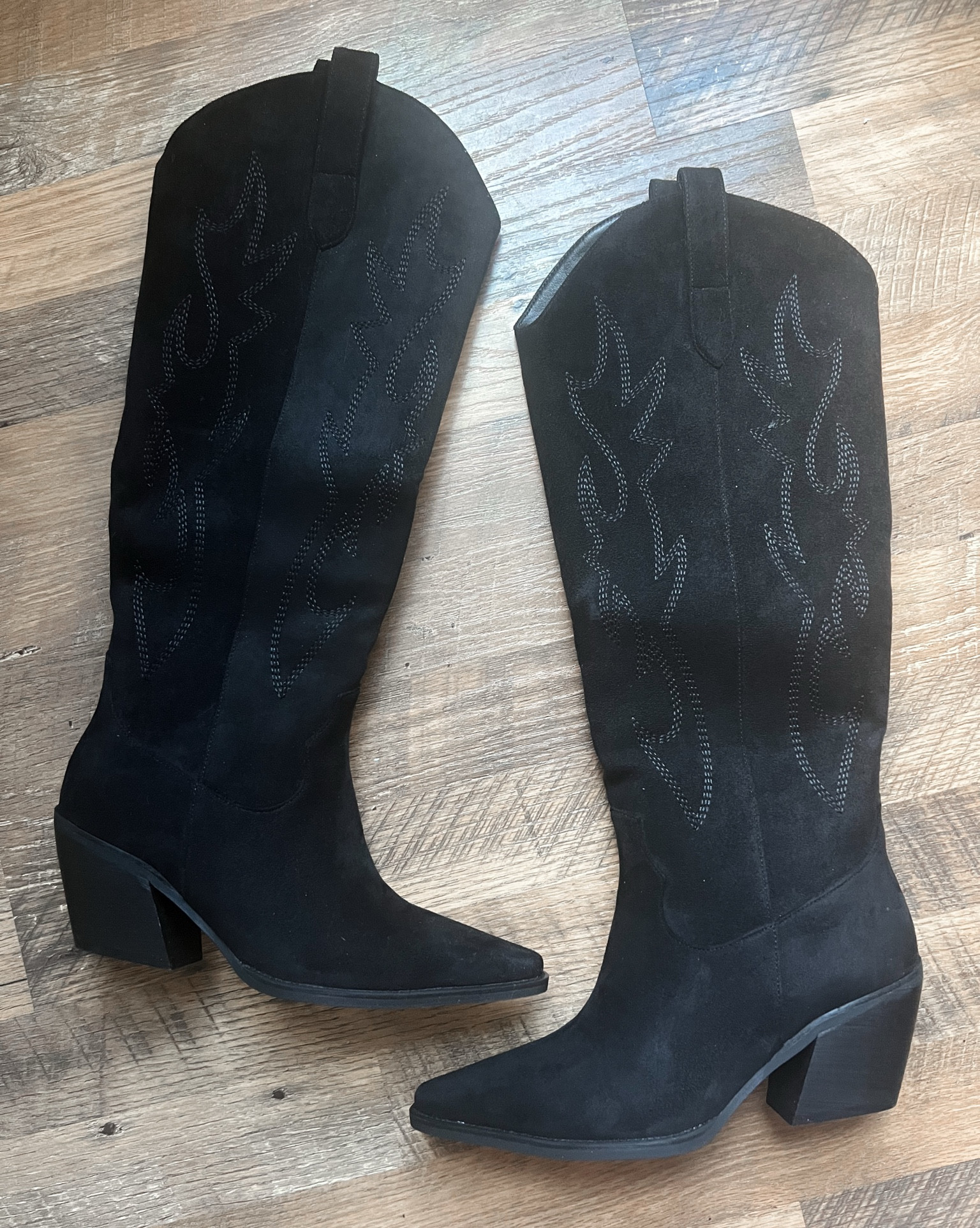 I’ve been on the hunt for a pair of black knee high suede cowboy boots, these babies are coming with me to Jackson Hole!

#LTKFindsUnder100 #LTKShoeCrush #LTKTravel